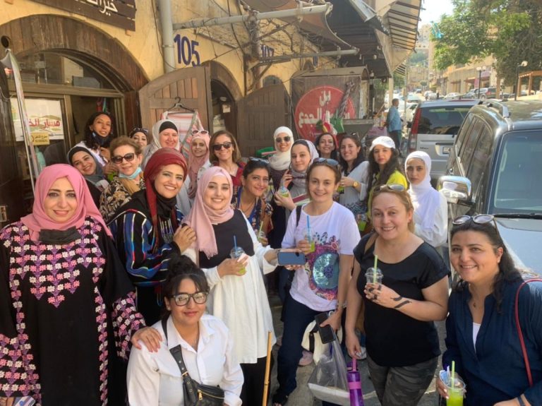 Al Nahda Women’s Network women visit women’s projects in the ‘city of tolerance and urban hospitality’ Al Salt