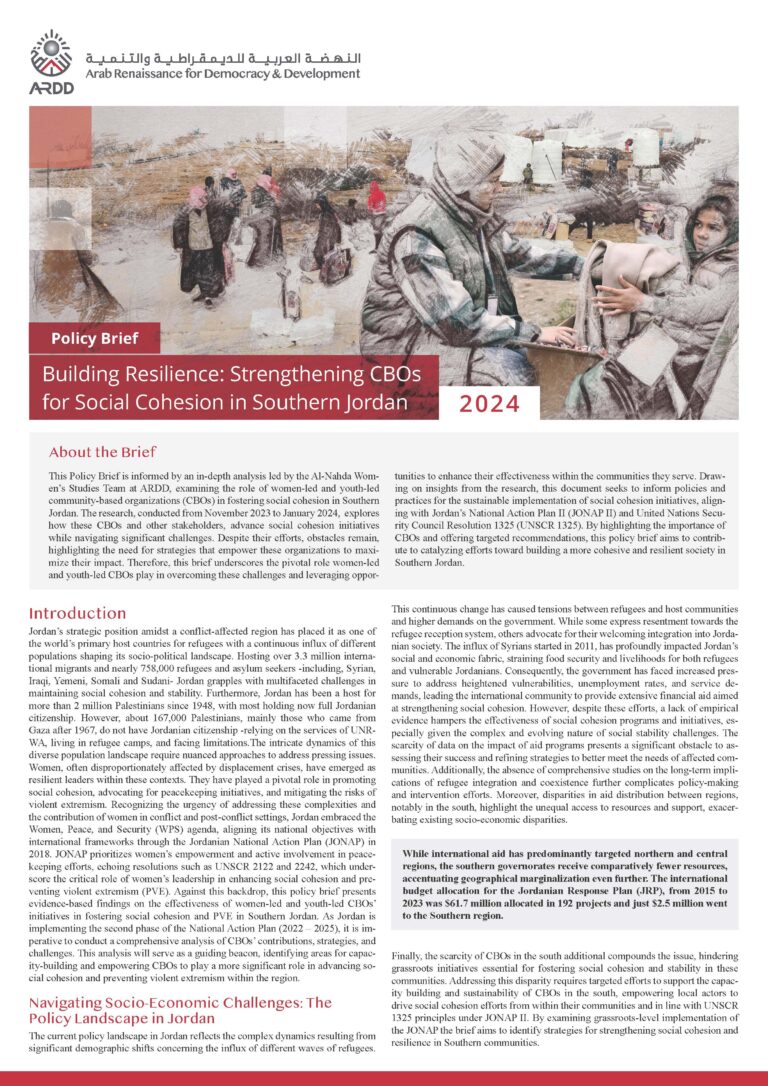 Building Resilience: Strengthening CBOs for Social Cohesion in Southern ...